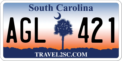 SC license plate AGL421