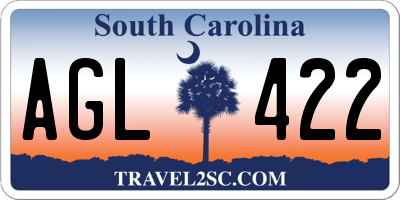 SC license plate AGL422
