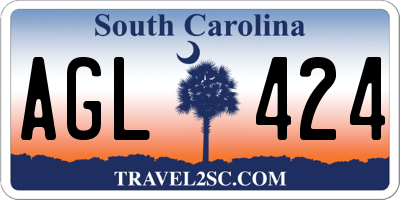 SC license plate AGL424