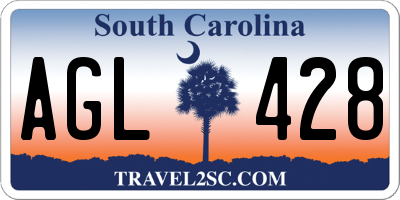 SC license plate AGL428