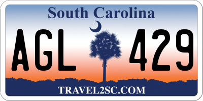 SC license plate AGL429