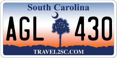 SC license plate AGL430