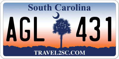 SC license plate AGL431