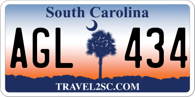 SC license plate AGL434