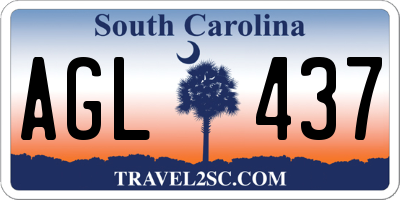 SC license plate AGL437