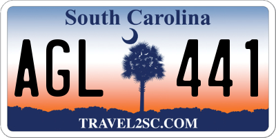 SC license plate AGL441