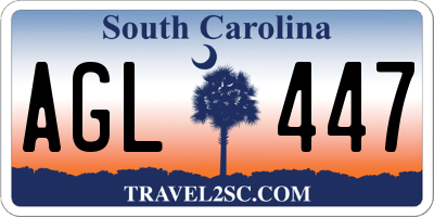 SC license plate AGL447