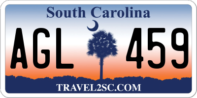 SC license plate AGL459