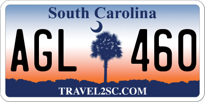 SC license plate AGL460