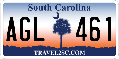 SC license plate AGL461