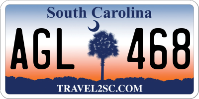 SC license plate AGL468