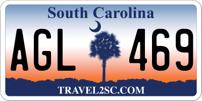 SC license plate AGL469