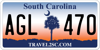 SC license plate AGL470