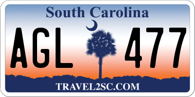 SC license plate AGL477