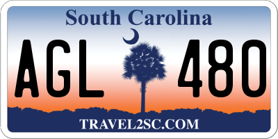 SC license plate AGL480