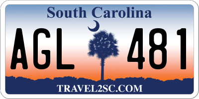SC license plate AGL481