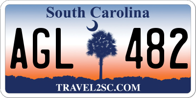SC license plate AGL482