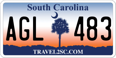 SC license plate AGL483