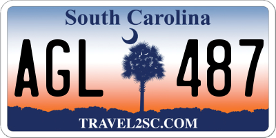 SC license plate AGL487