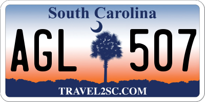 SC license plate AGL507