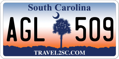 SC license plate AGL509