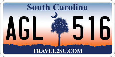 SC license plate AGL516