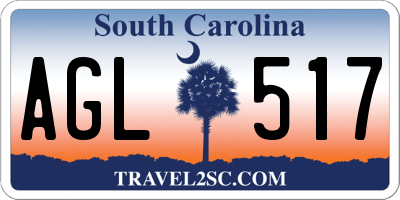 SC license plate AGL517