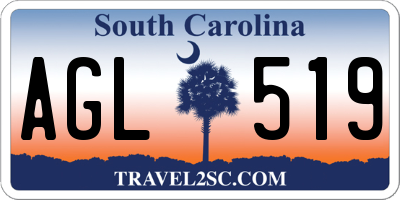 SC license plate AGL519