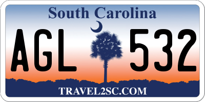 SC license plate AGL532