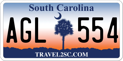 SC license plate AGL554