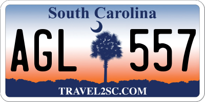 SC license plate AGL557