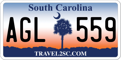 SC license plate AGL559