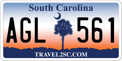 SC license plate AGL561