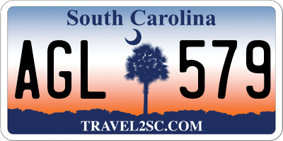 SC license plate AGL579