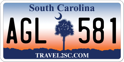 SC license plate AGL581
