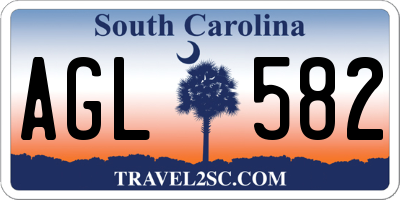 SC license plate AGL582