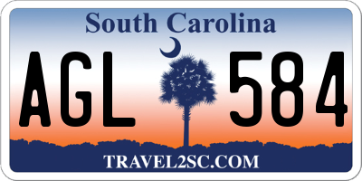 SC license plate AGL584