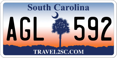 SC license plate AGL592