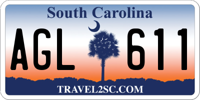 SC license plate AGL611