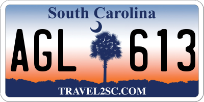SC license plate AGL613