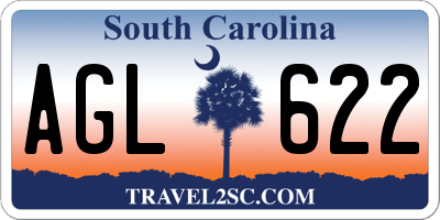 SC license plate AGL622