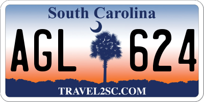 SC license plate AGL624