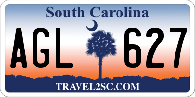 SC license plate AGL627