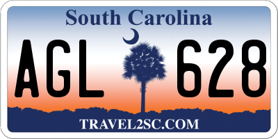 SC license plate AGL628