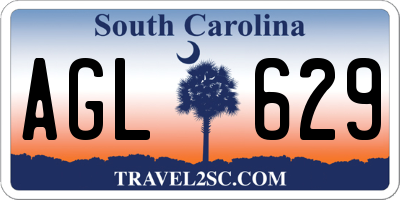 SC license plate AGL629