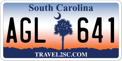 SC license plate AGL641