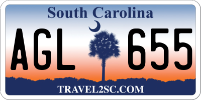 SC license plate AGL655