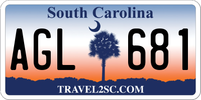 SC license plate AGL681