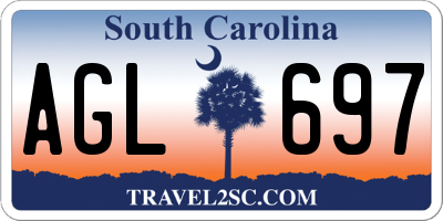 SC license plate AGL697