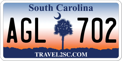 SC license plate AGL702